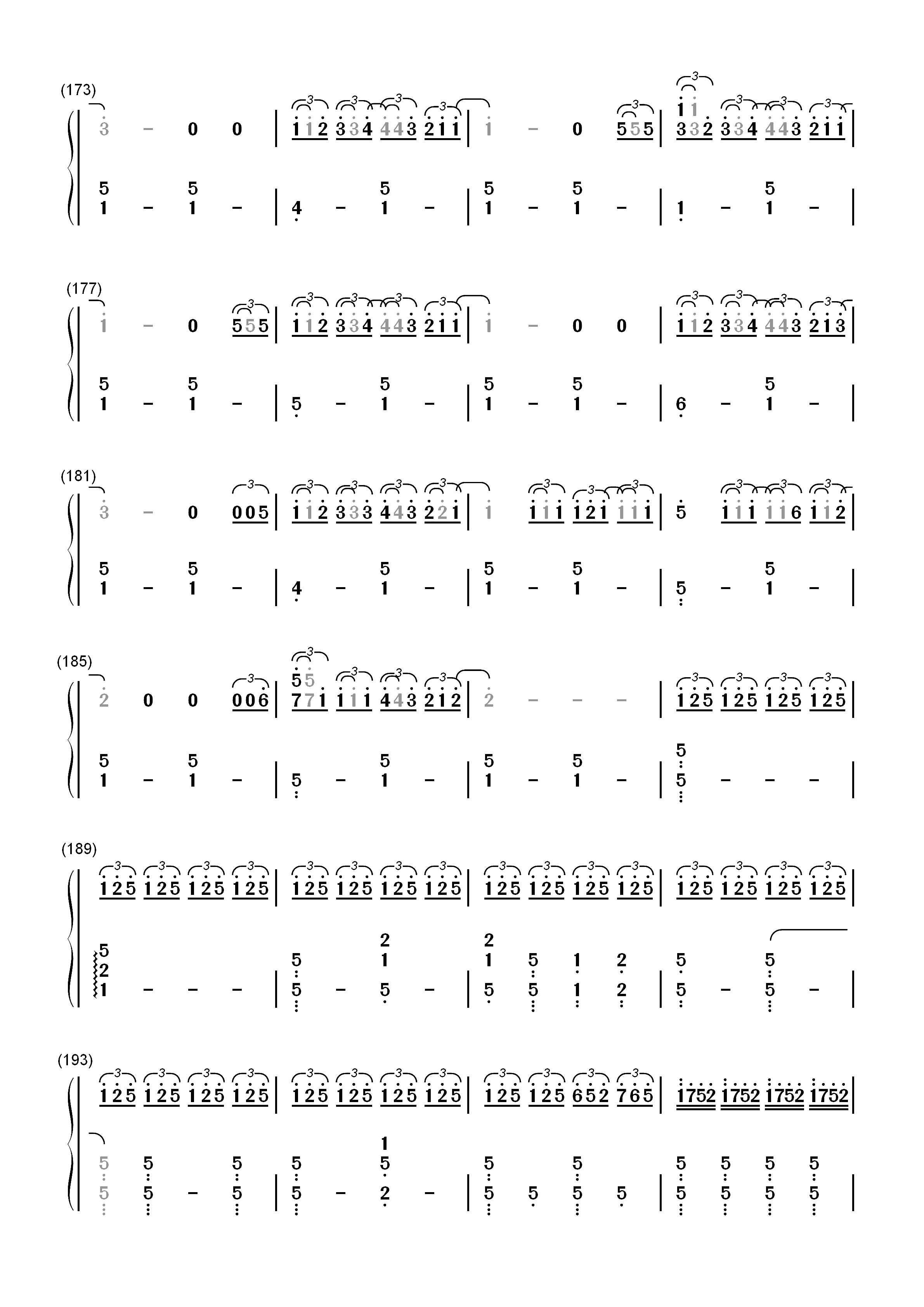 スパークル-火花-你的名字双手简谱预览9