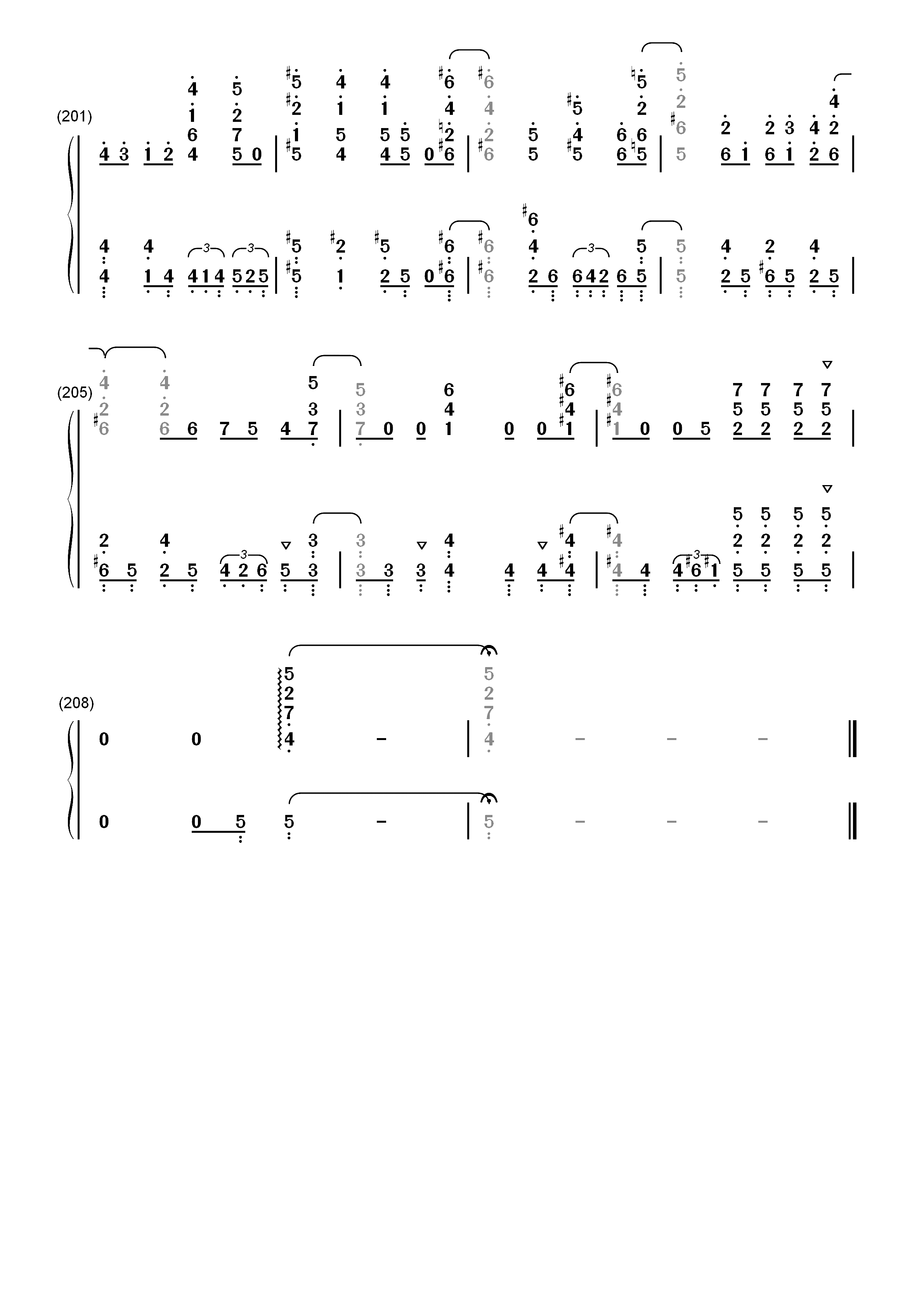 ぐだふわエブリデー-持续狩猎史莱姆三百年 不知不觉就练到LV MAX OP双手简谱预览13