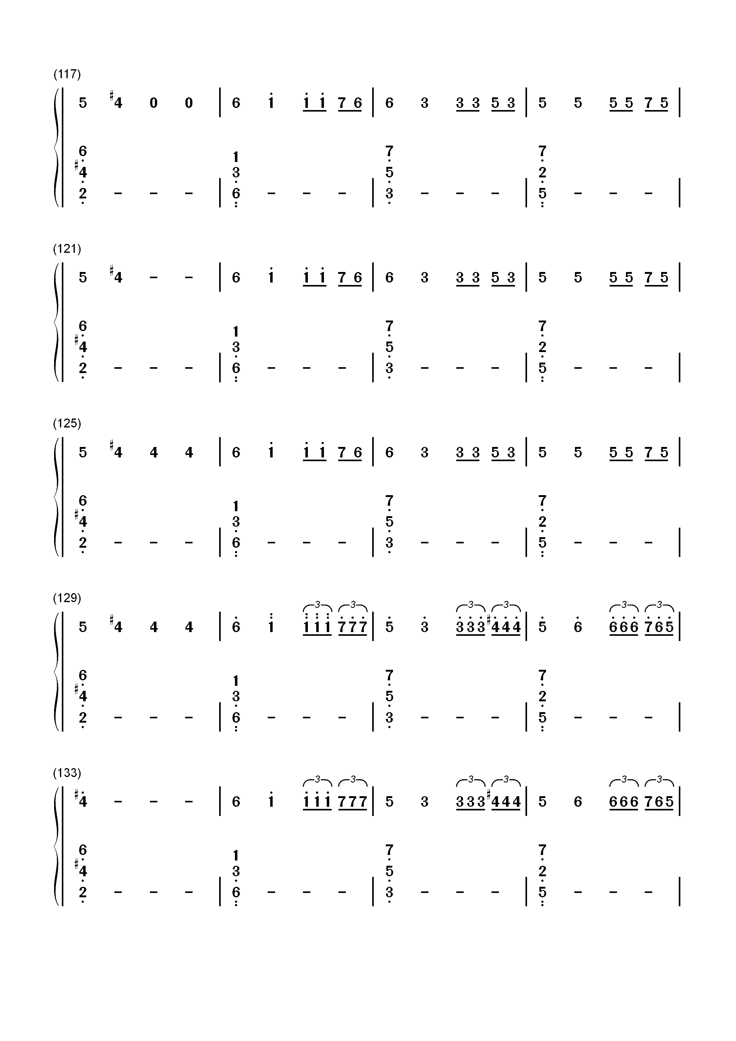 Pepas-Farruko双手简谱预览7