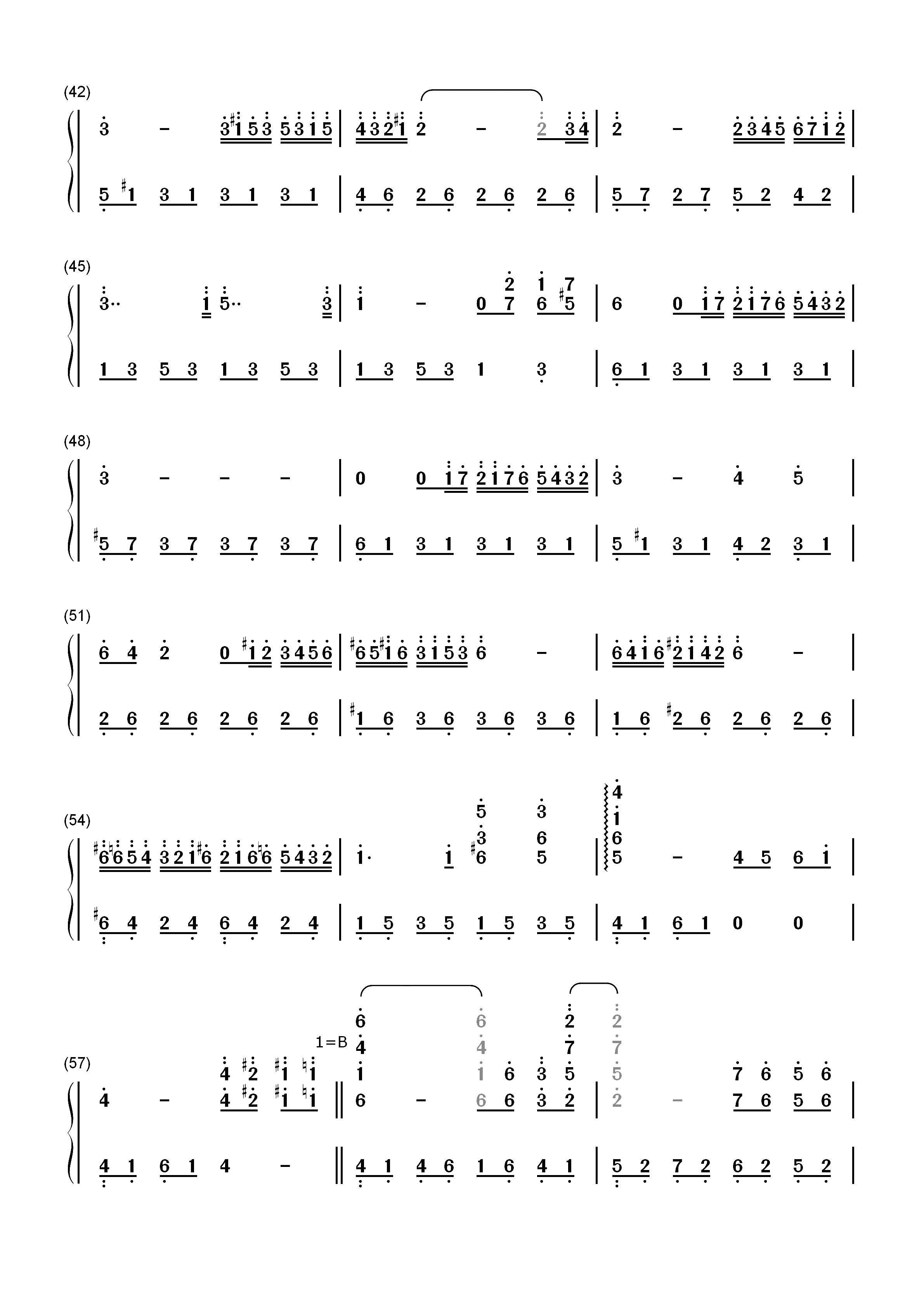 はつ恋-初恋双手简谱预览3