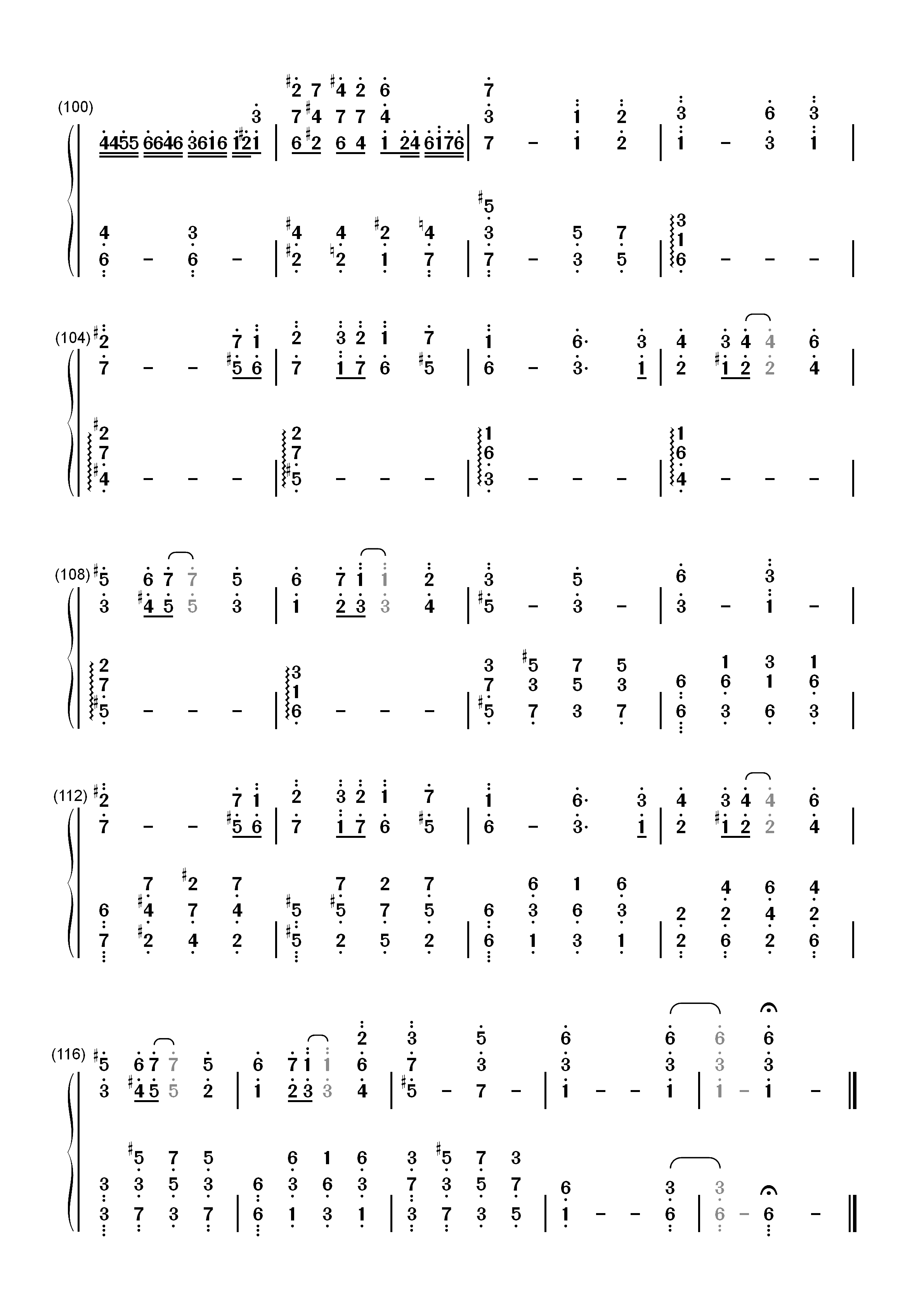 少女さとり 3rd eye-东方地灵殿第四关头目战双手简谱预览9