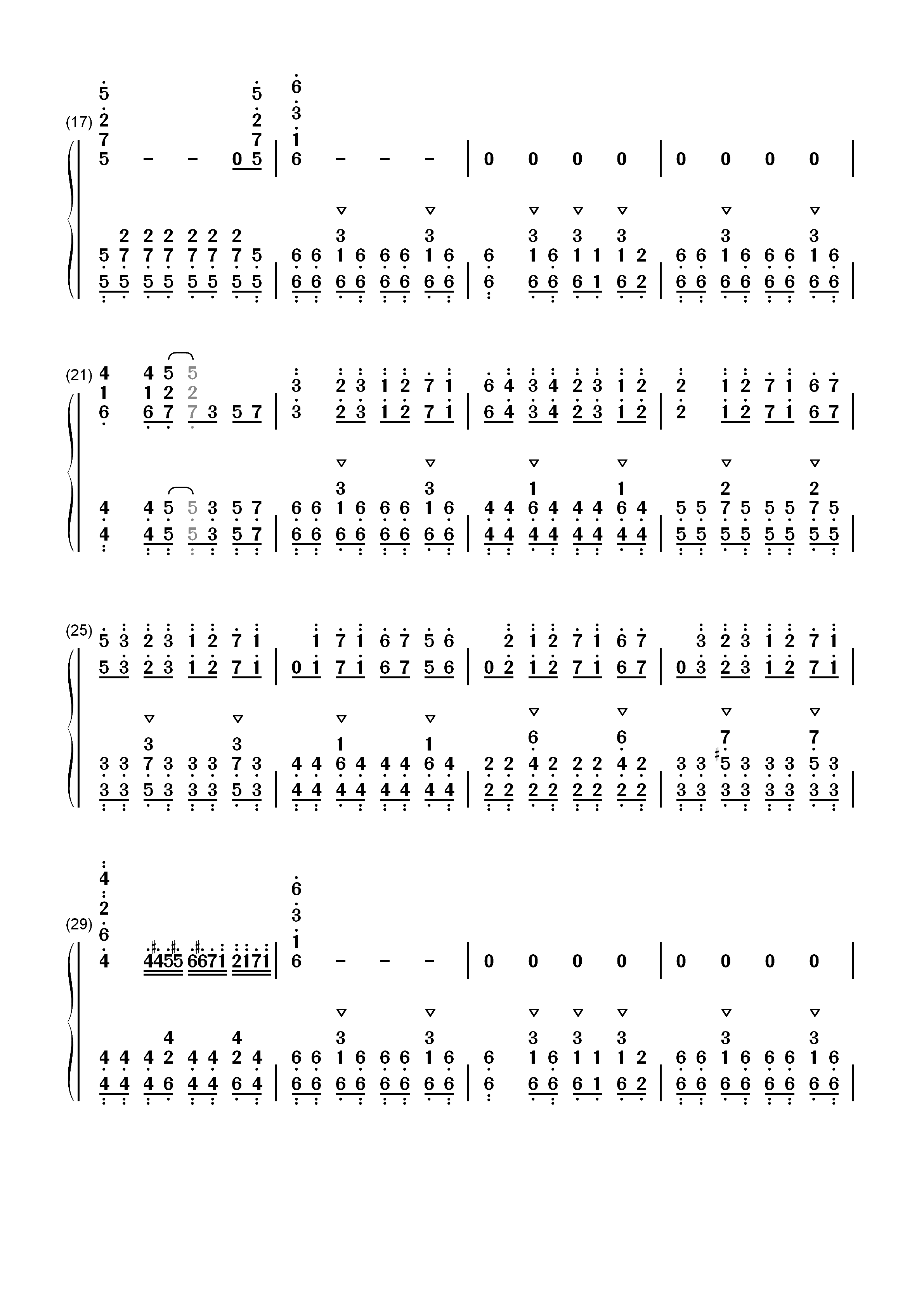 最后的挣扎-卡缪拉主题曲-カミューラのテーマ-游戏王超燃组曲双手简谱预览2