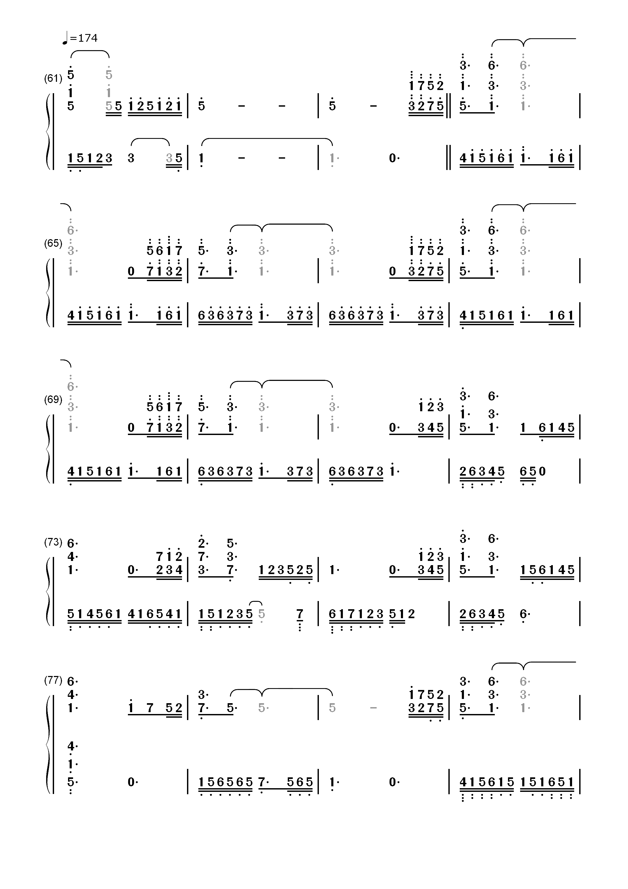 水丽舞-水の舞曲-西村由纪江双手简谱预览4