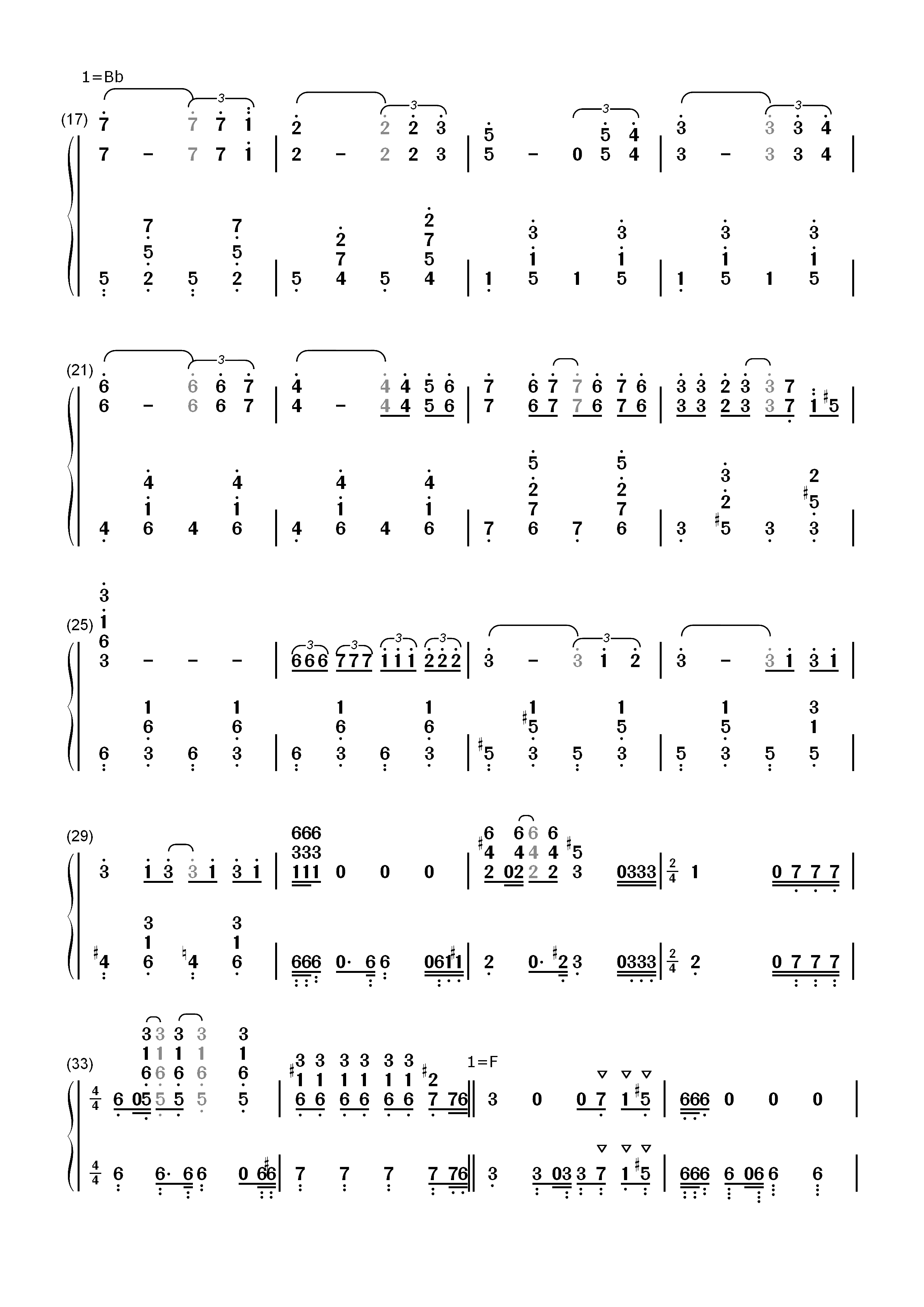 托卡塔曲-Toccata-d小调触技曲与赋格 BWV 565双手简谱预览2