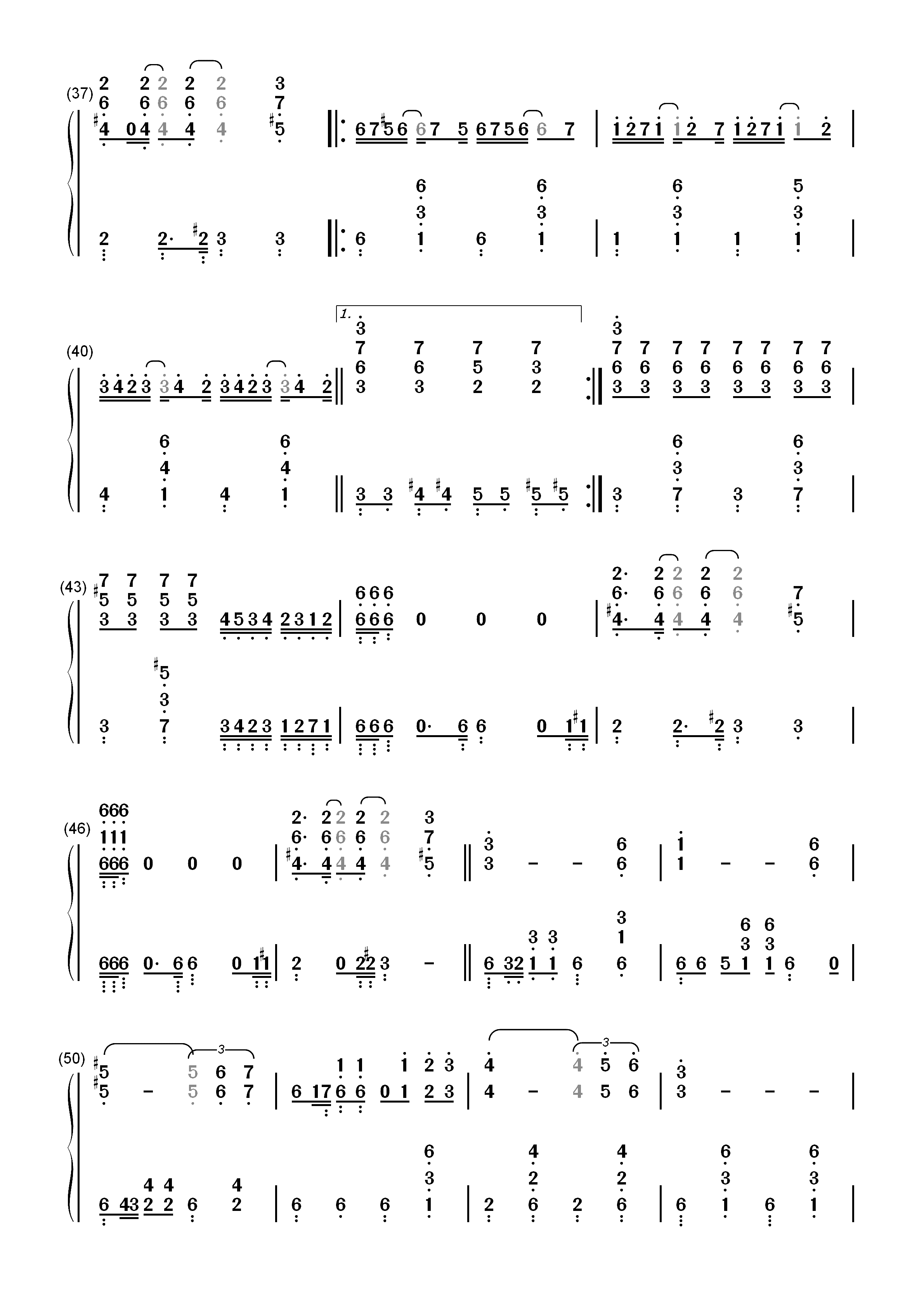 托卡塔曲-Toccata-d小调触技曲与赋格 BWV 565双手简谱预览3