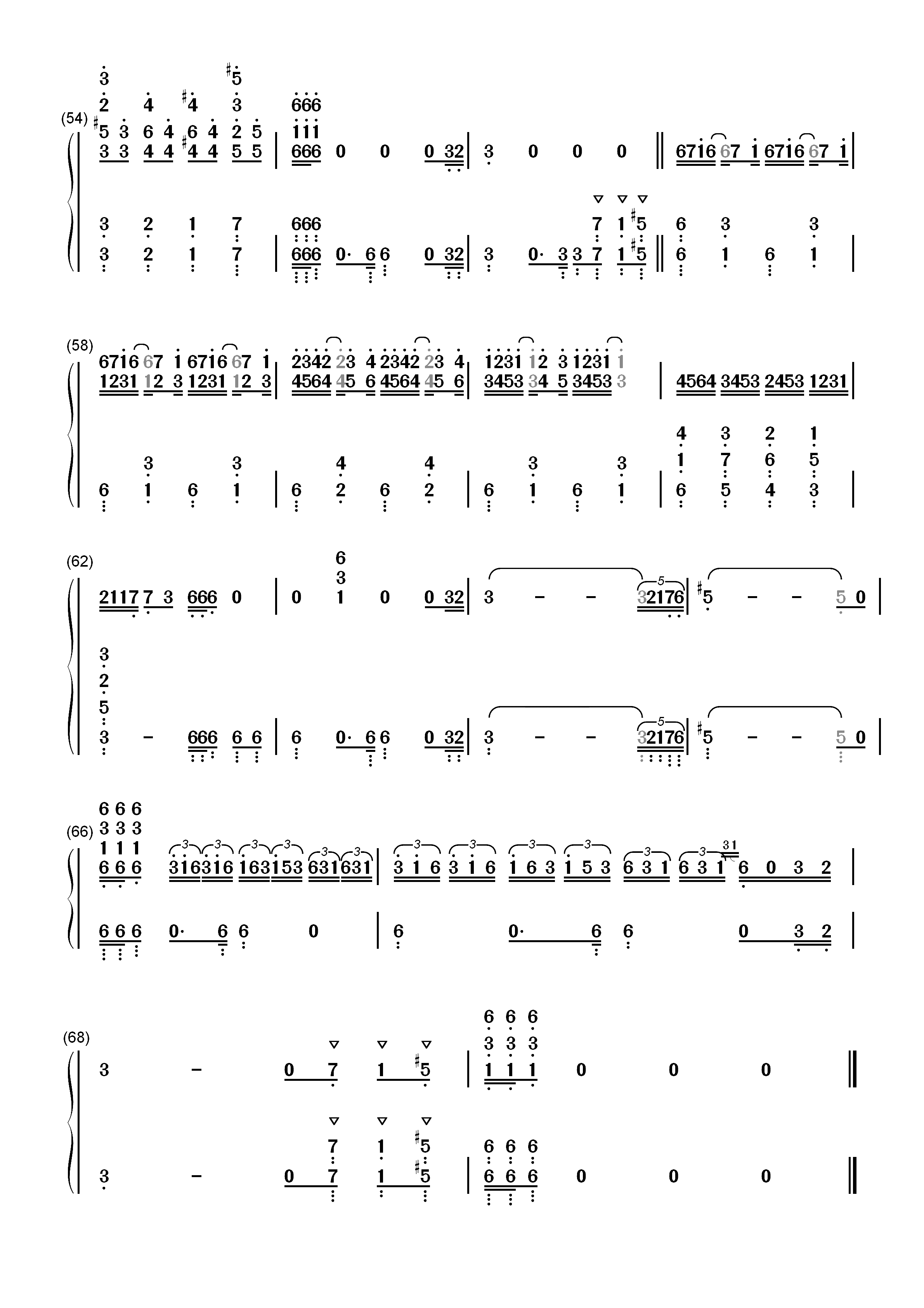 托卡塔曲-Toccata-d小调触技曲与赋格 BWV 565双手简谱预览4