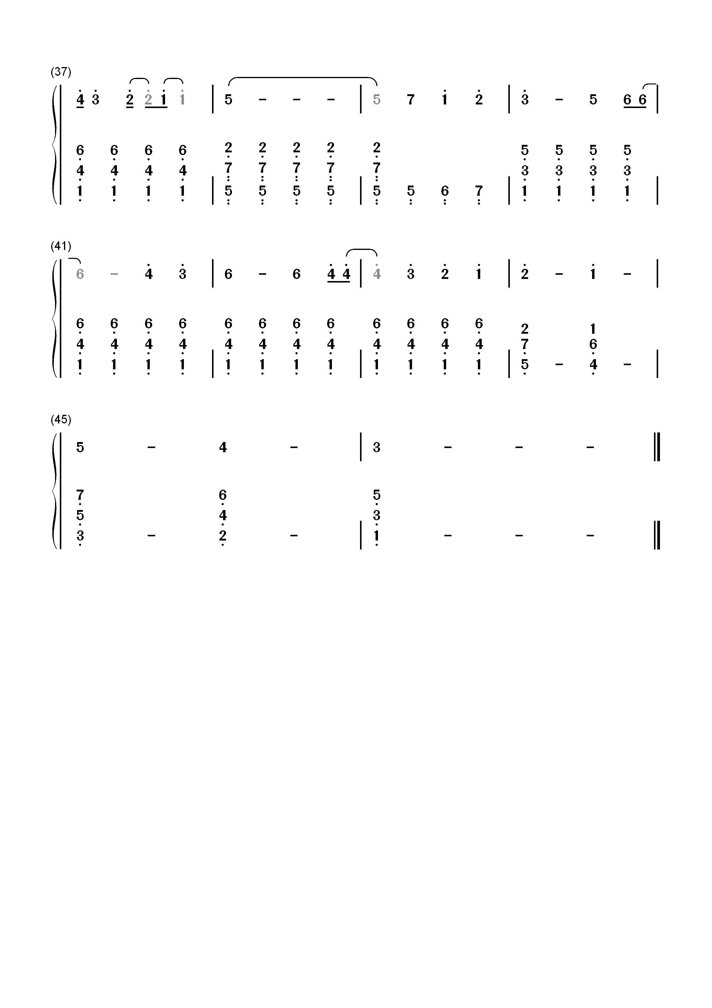 Sweet Caroline-简单版-Neil Diamond双手简谱预览3