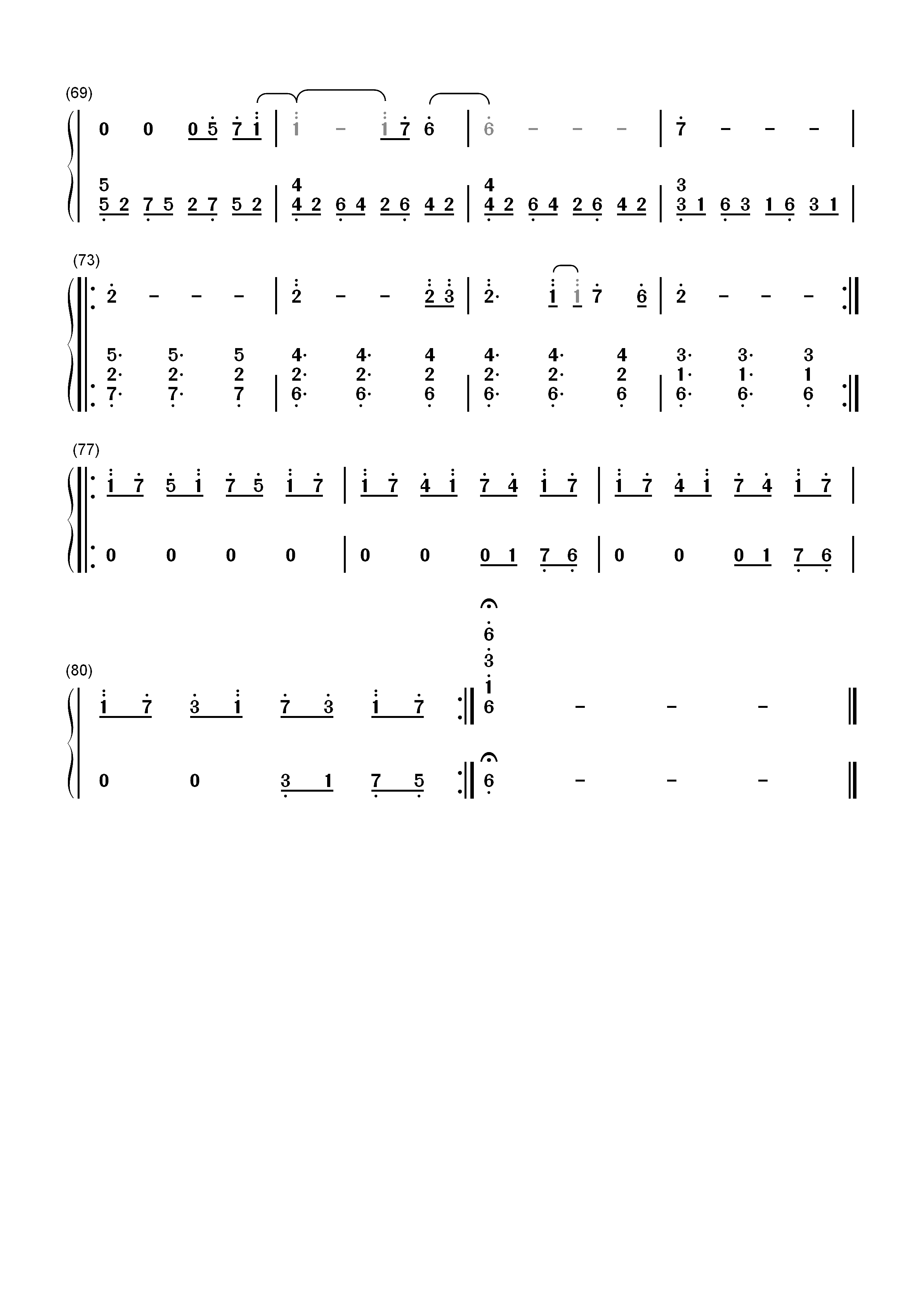 Clocks-简单完整版-Coldplay双手简谱预览4