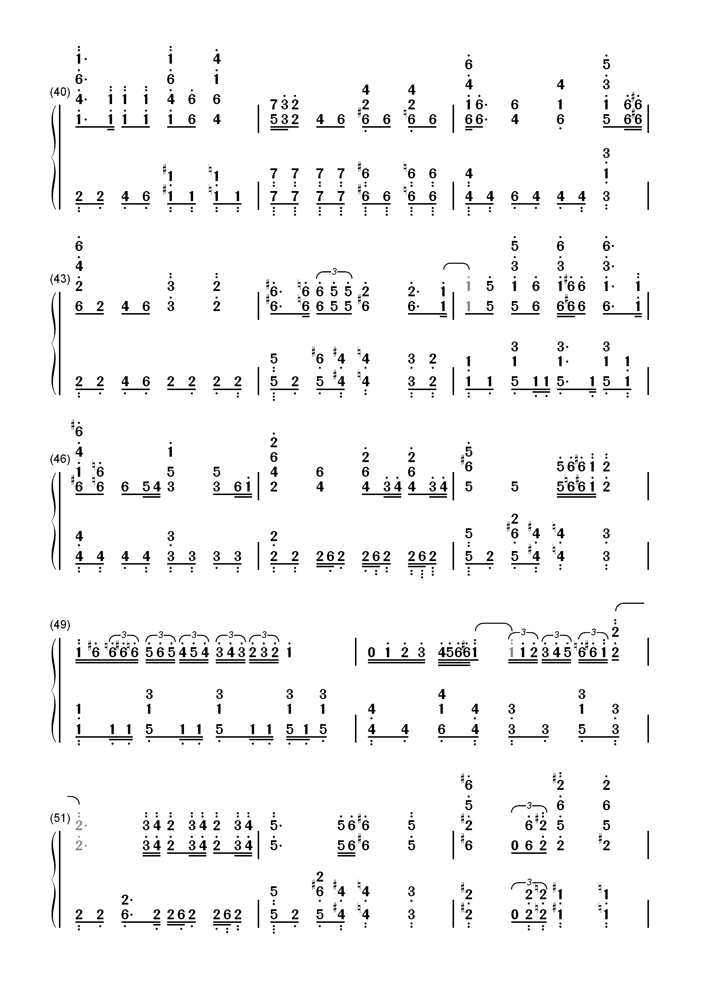 波西米亚狂想曲-Bohemian Rhapsody-电影原版独奏双手简谱预览3