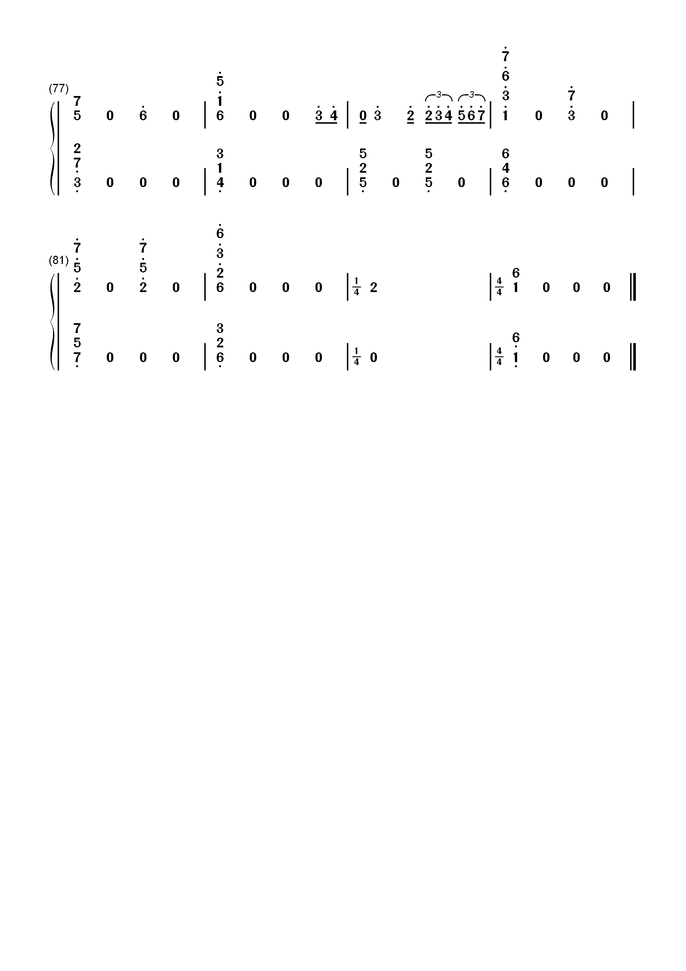 Crossing Field-刀剑神域双手简谱预览5