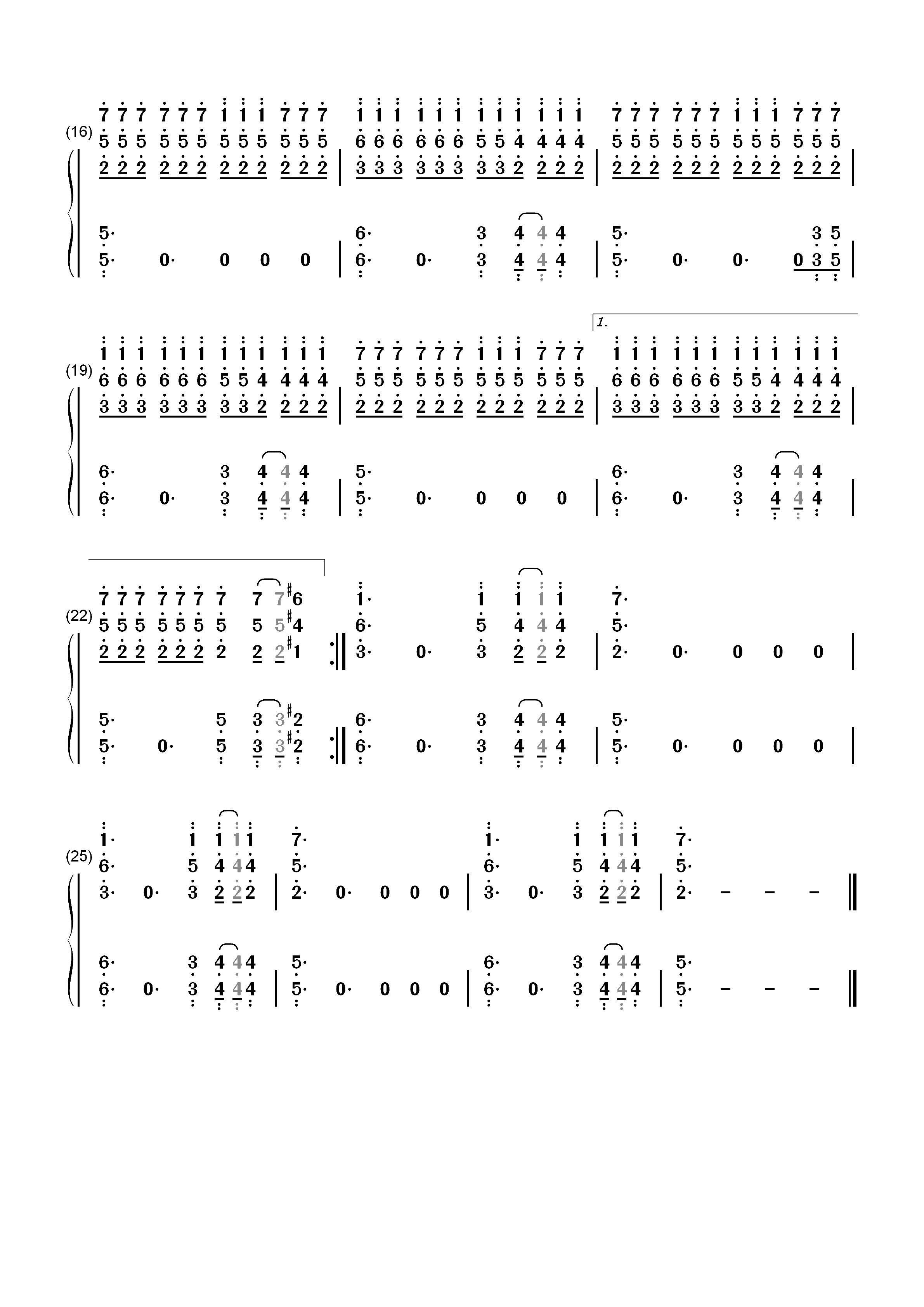 Hold the Line-Toto双手简谱预览2