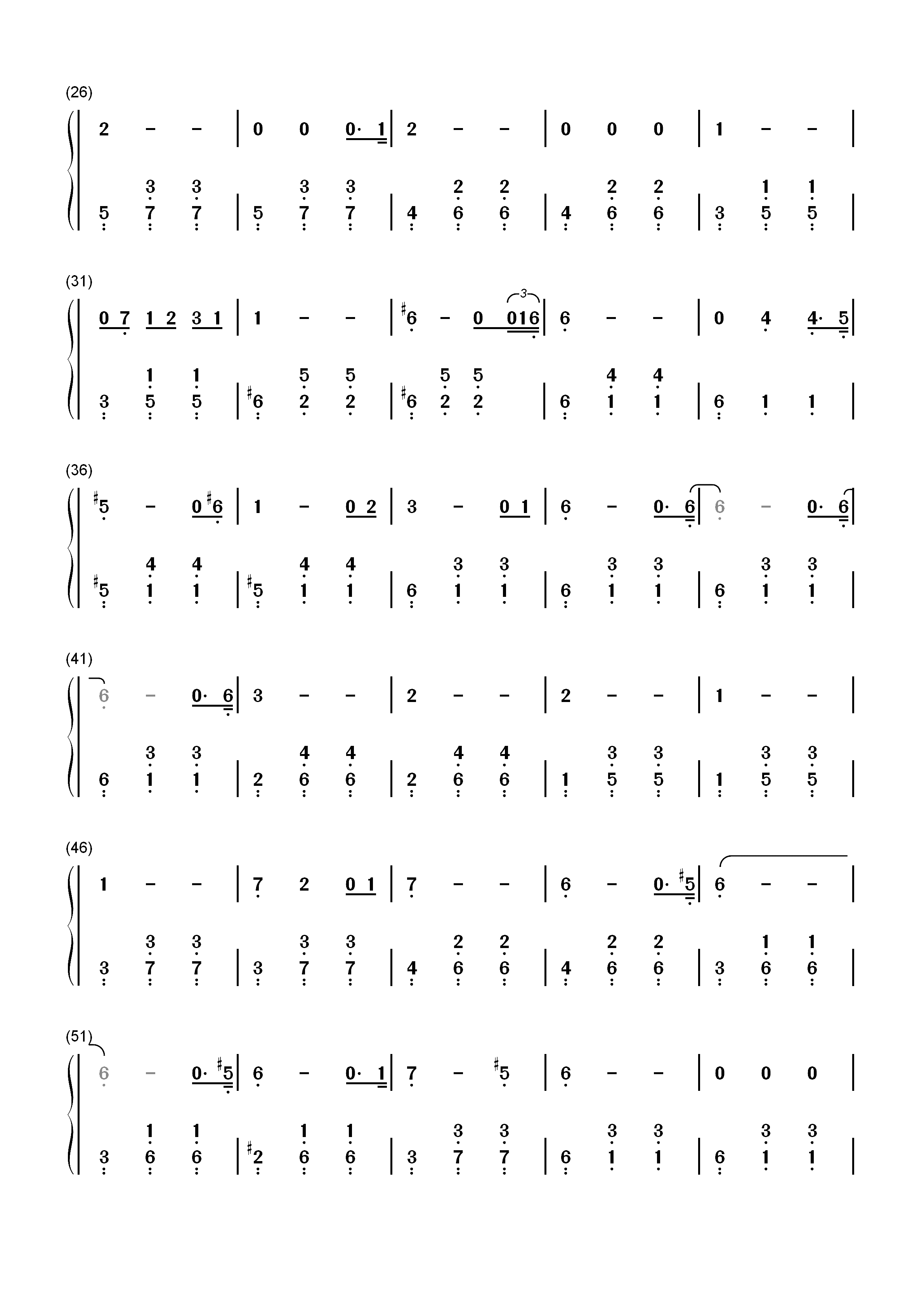 Etude-Joep Beving双手简谱预览2