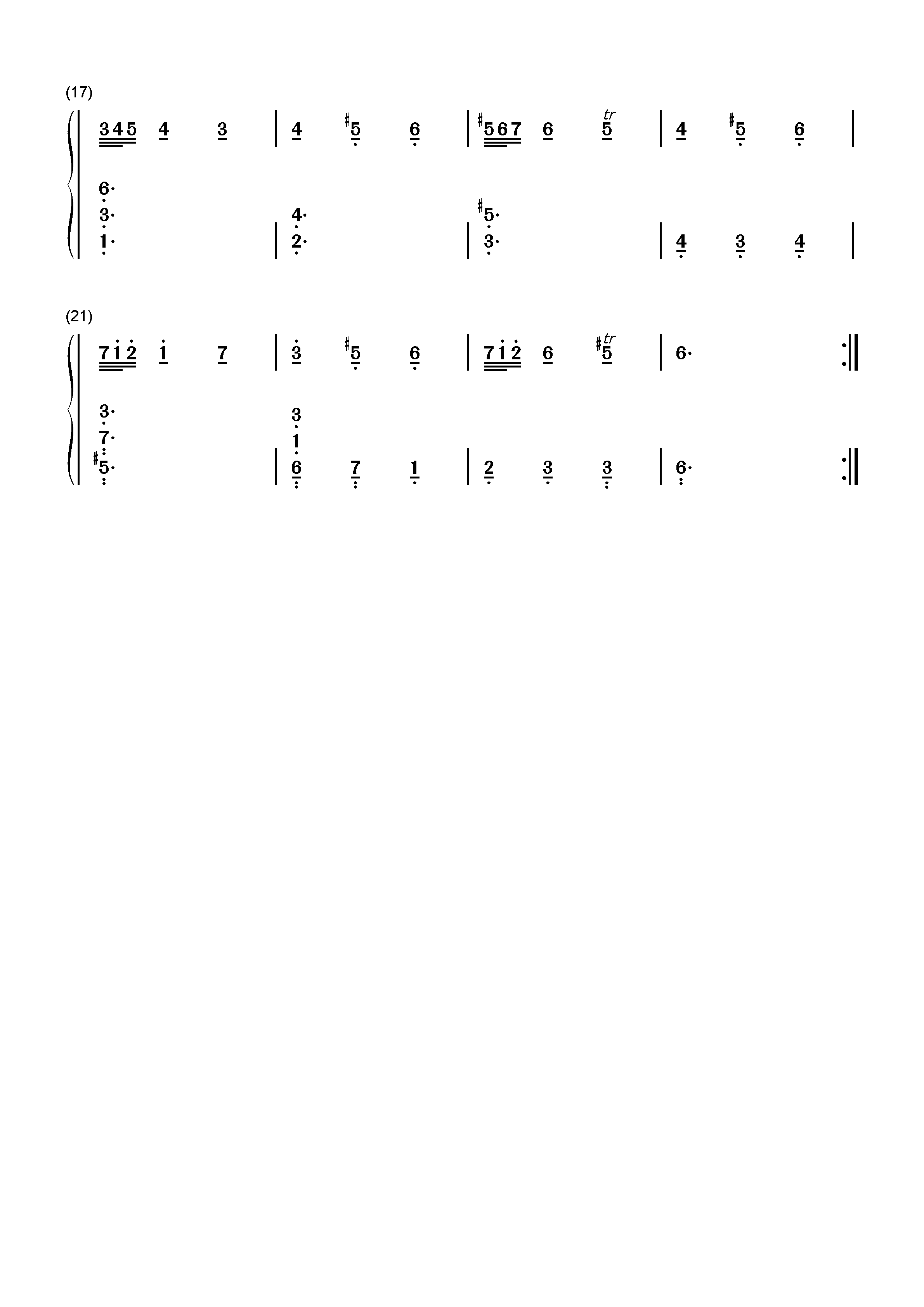 Keyboard Sonata In D Minor K 32-键盘奏鸣曲-D小调奏鸣曲双手简谱预览2