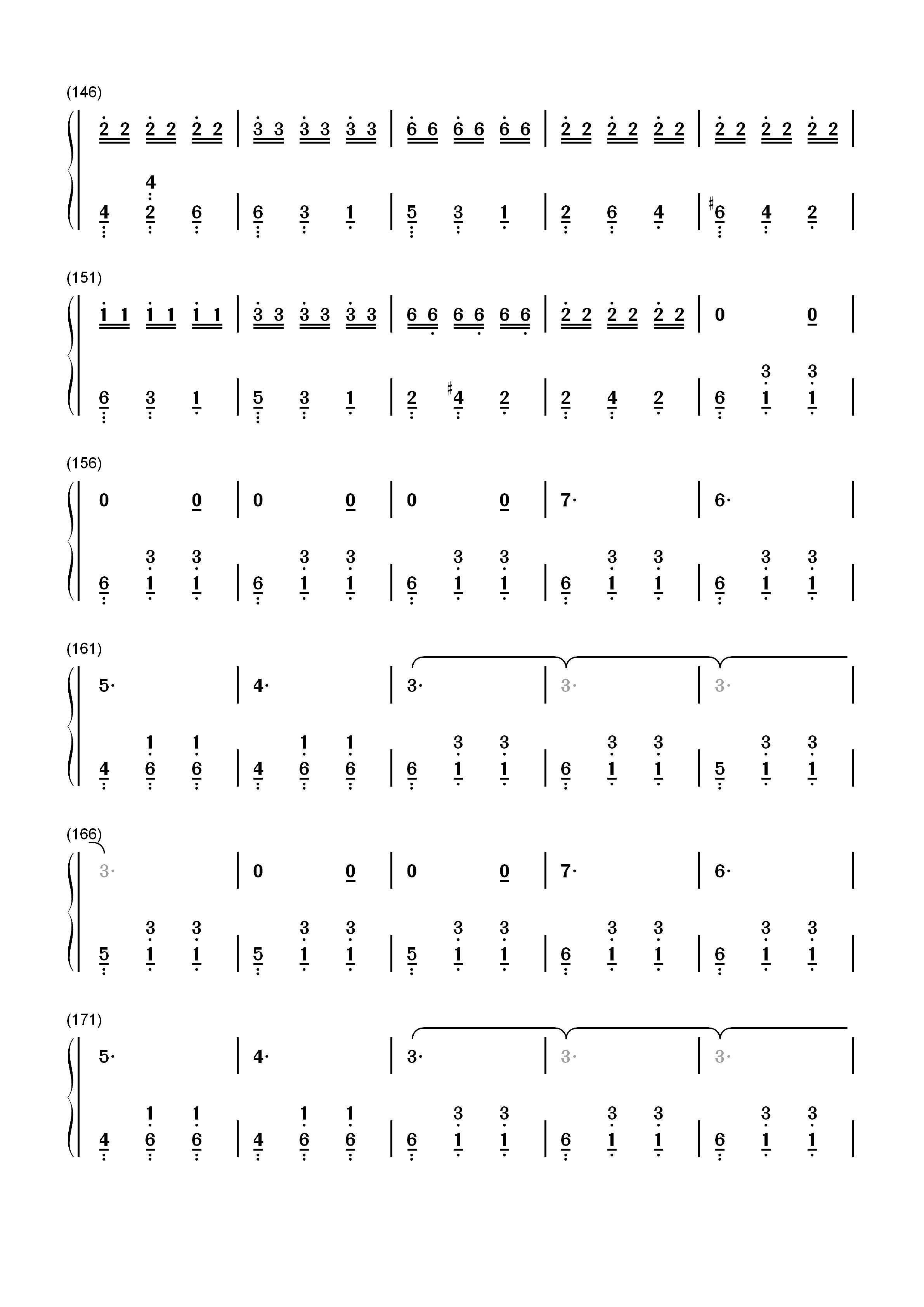 Evgenis Waltz-倾国之恋OST双手简谱预览6