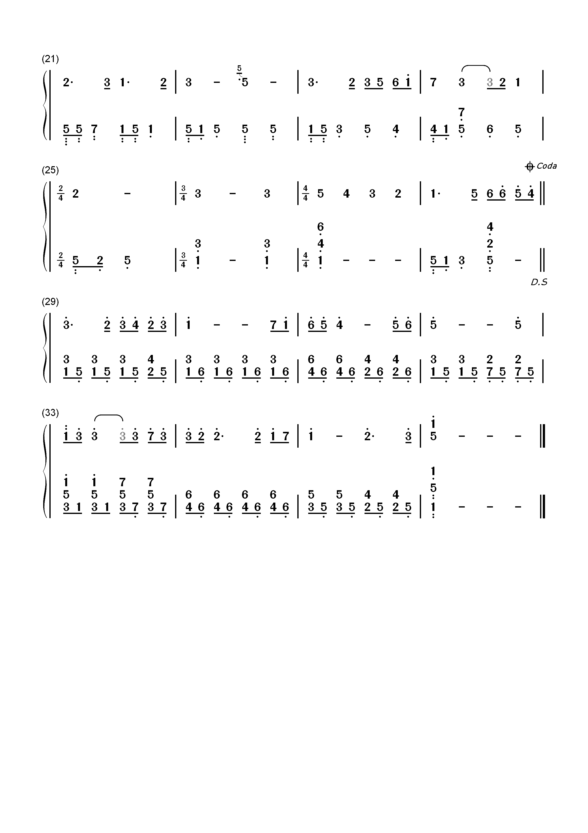 La Califfa-Ennio Morricone双手简谱预览2