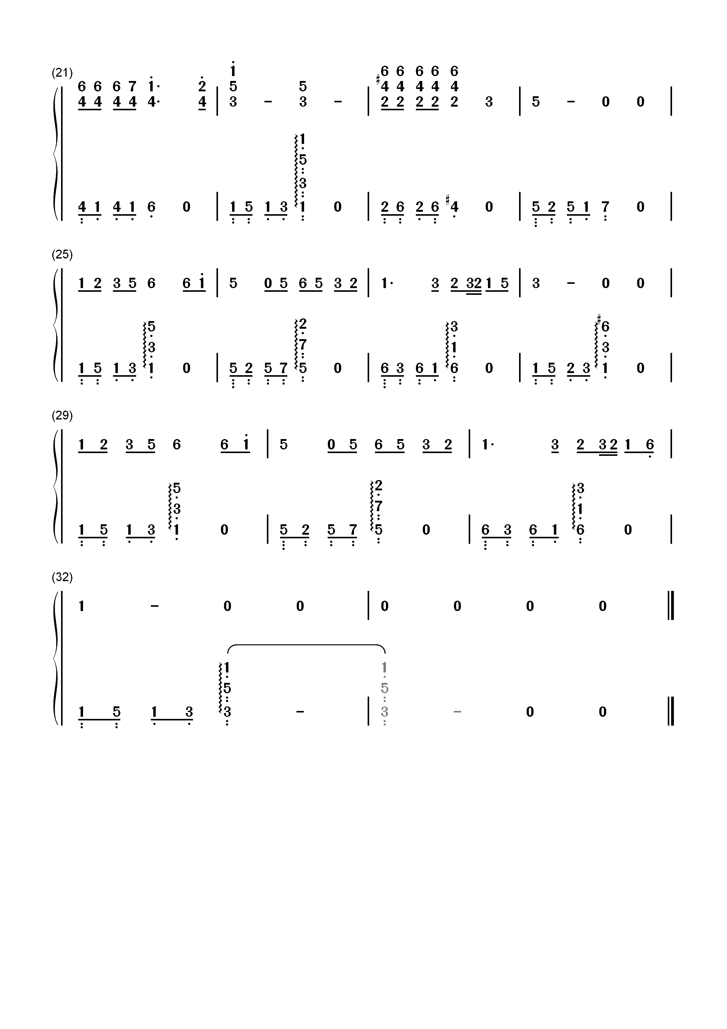 ひととき-片刻-我的妹妹哪有这么可爱插曲双手简谱预览2