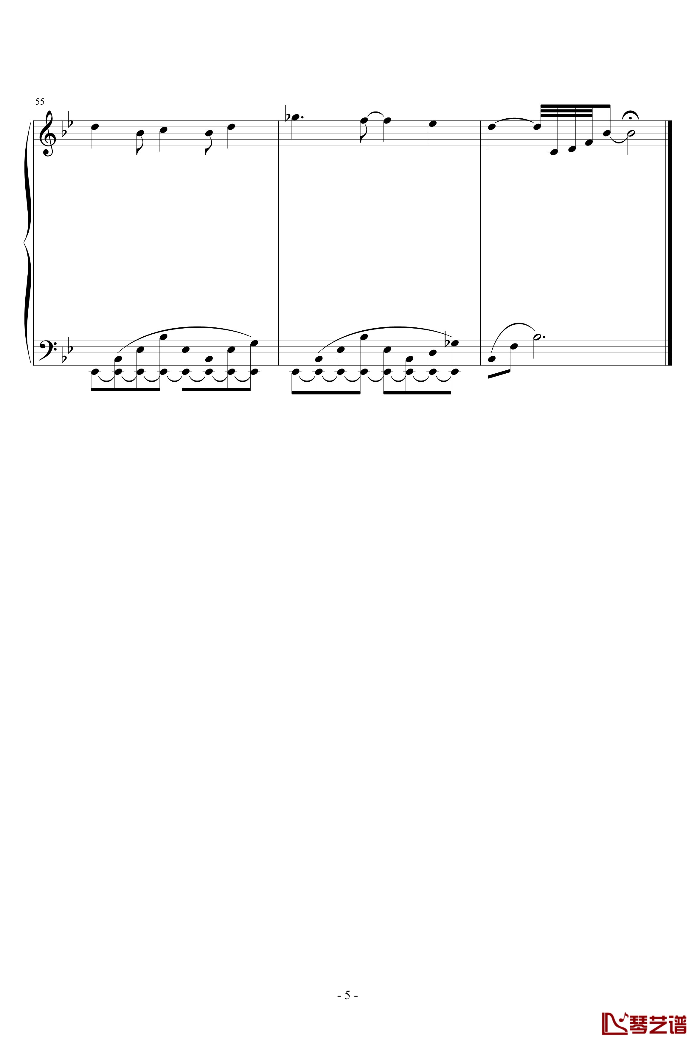 君がいない夏钢琴谱-名侦探柯南5