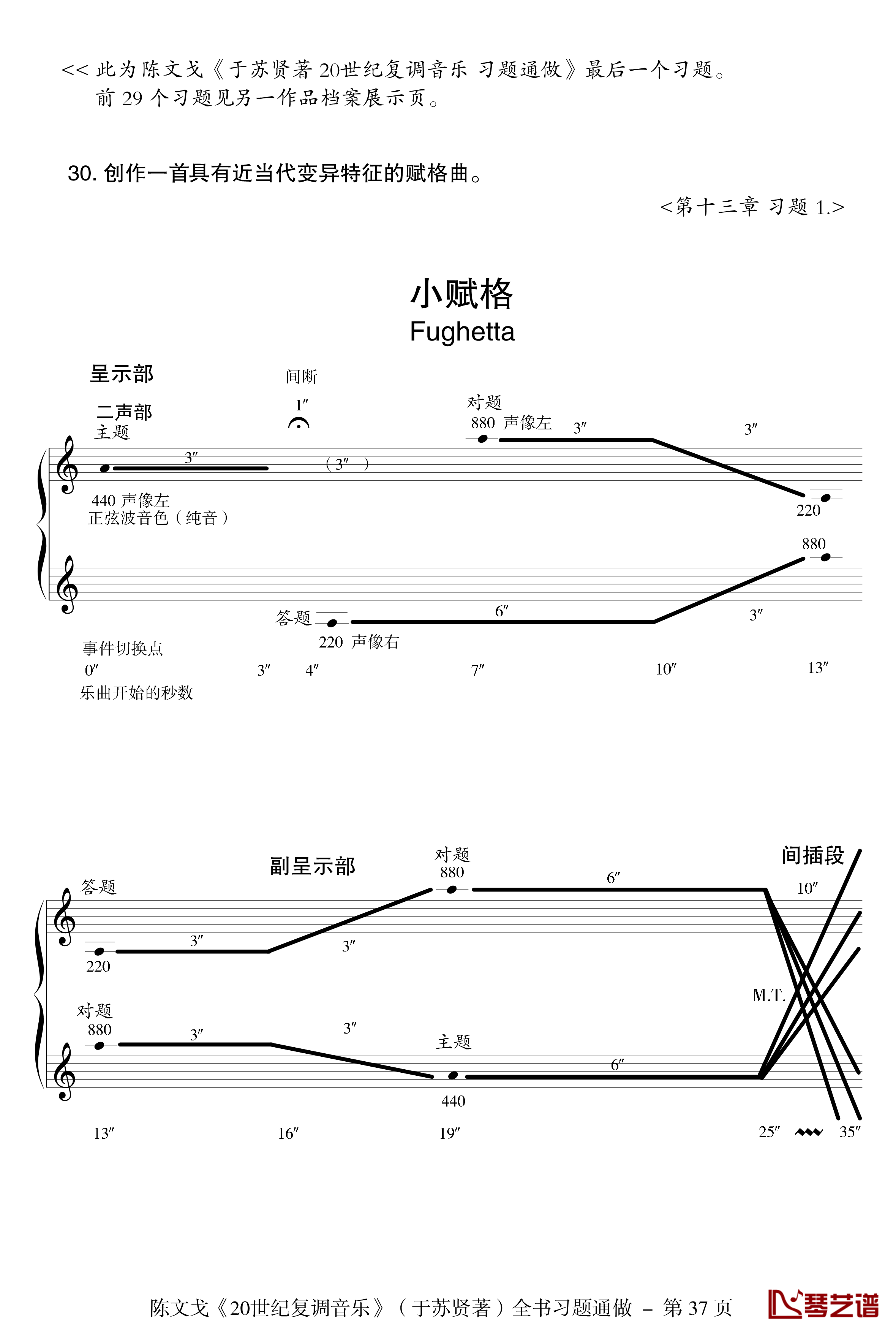 小赋格钢琴谱-陈文戈1