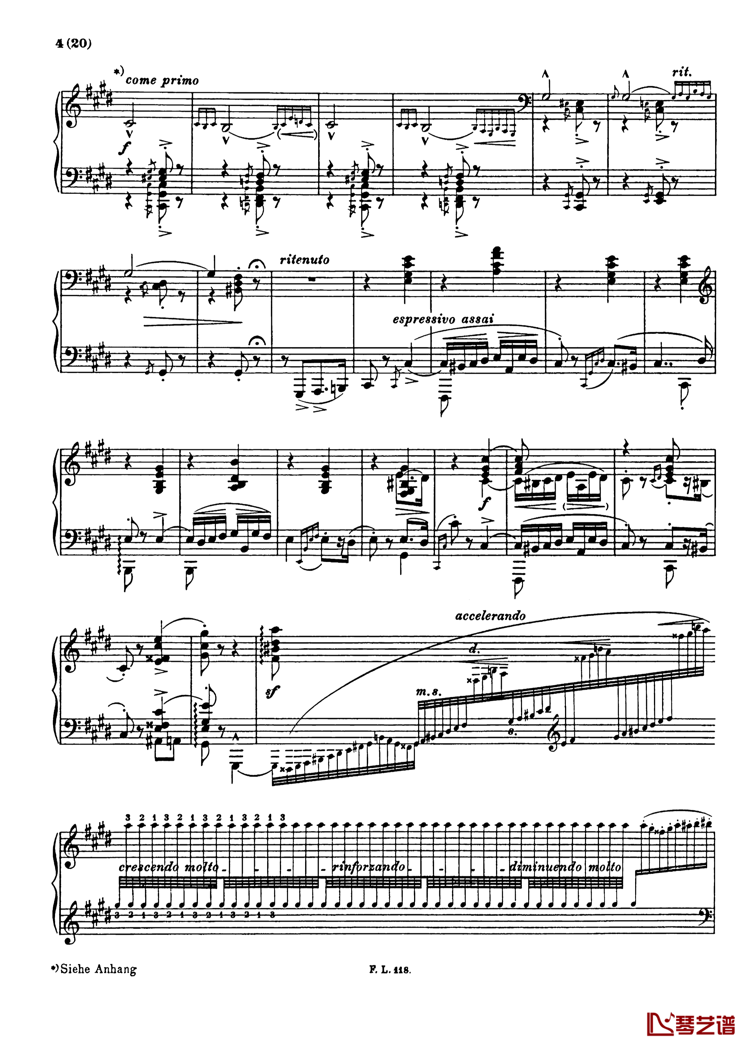 匈牙利狂想曲第二号钢琴谱 Hungarian Rhapsody, S. 244 - No. 2 in C-Sharp Minor-李斯特4