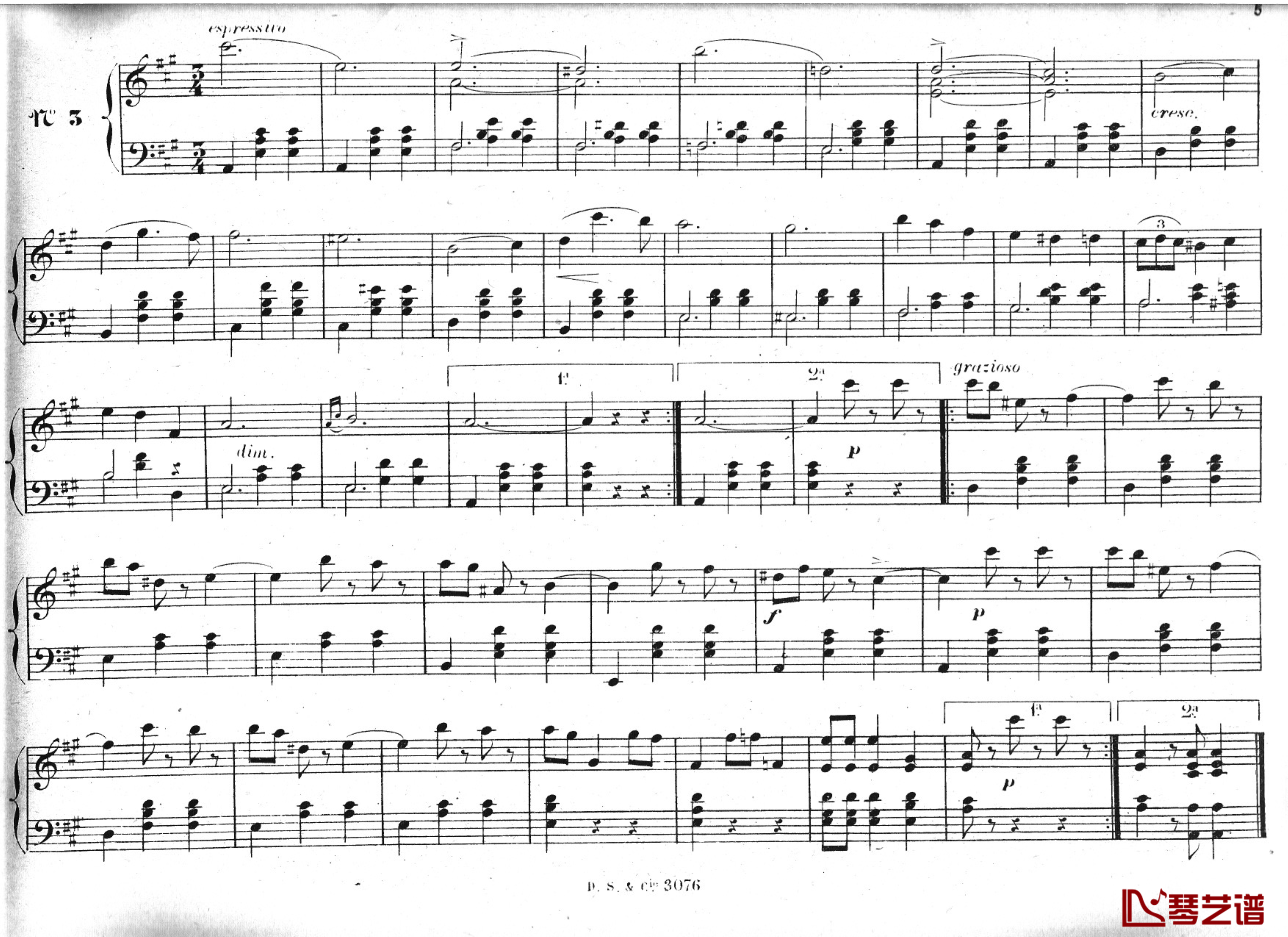 溜冰圆舞曲 Op.183钢琴谱-瓦尔德退费尔-Emil Waldteufel5